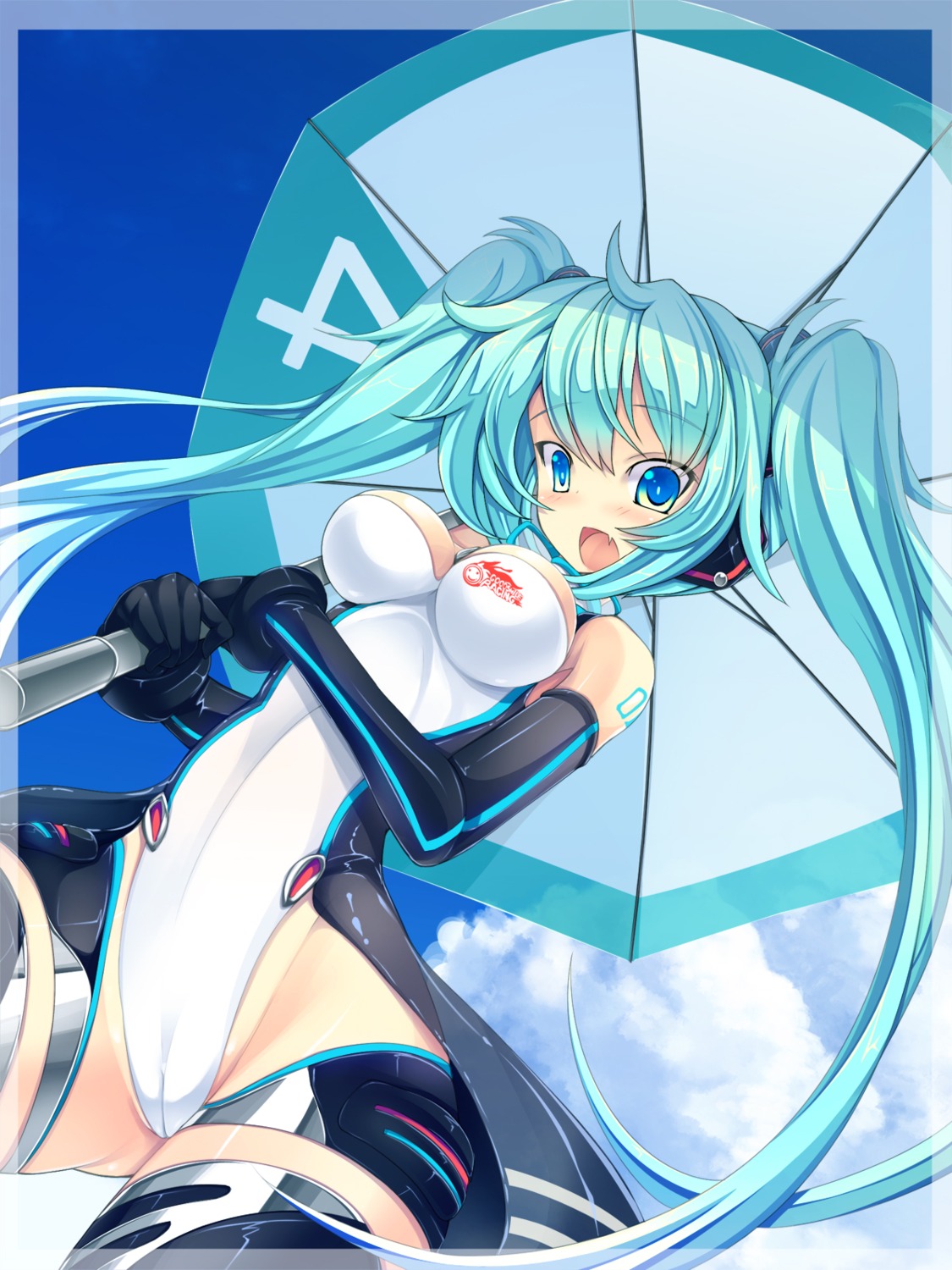 cameltoe hatsune_miku swimsuits thighhighs torisan vocaloid