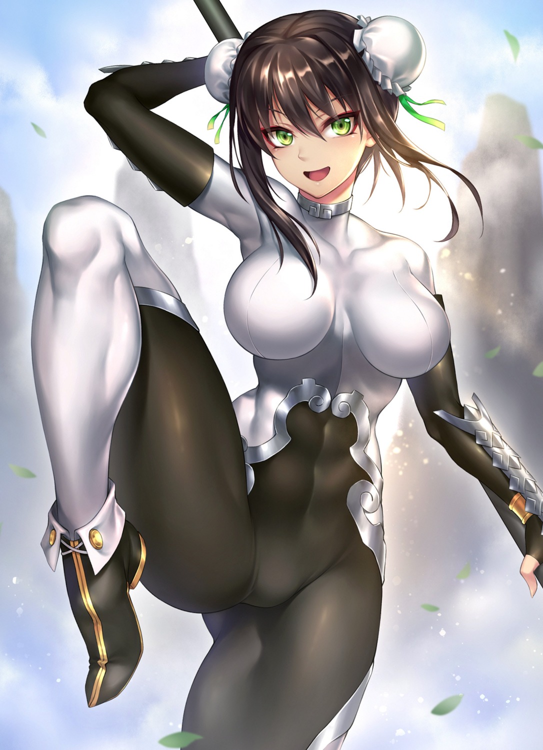 armor bodysuit fate/grand_order heels nasaniliu qin_liangyu_(fate/grand_order) weapon