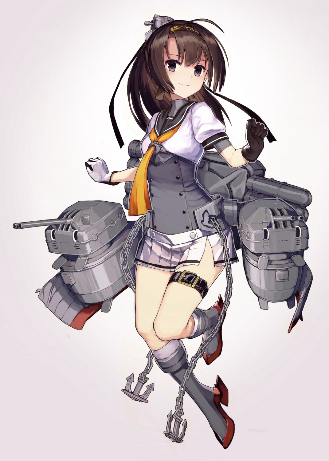 air_qe akizuki_(kancolle) garter heels kantai_collection seifuku