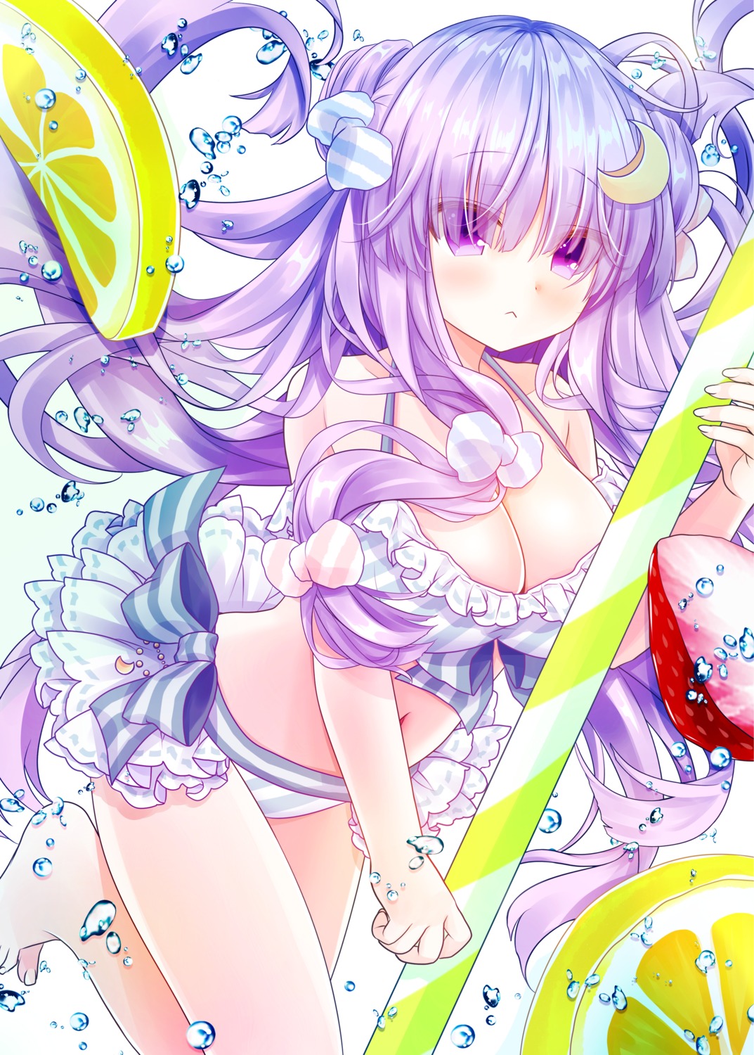 bikini cleavage hakutou patchouli_knowledge swimsuits touhou