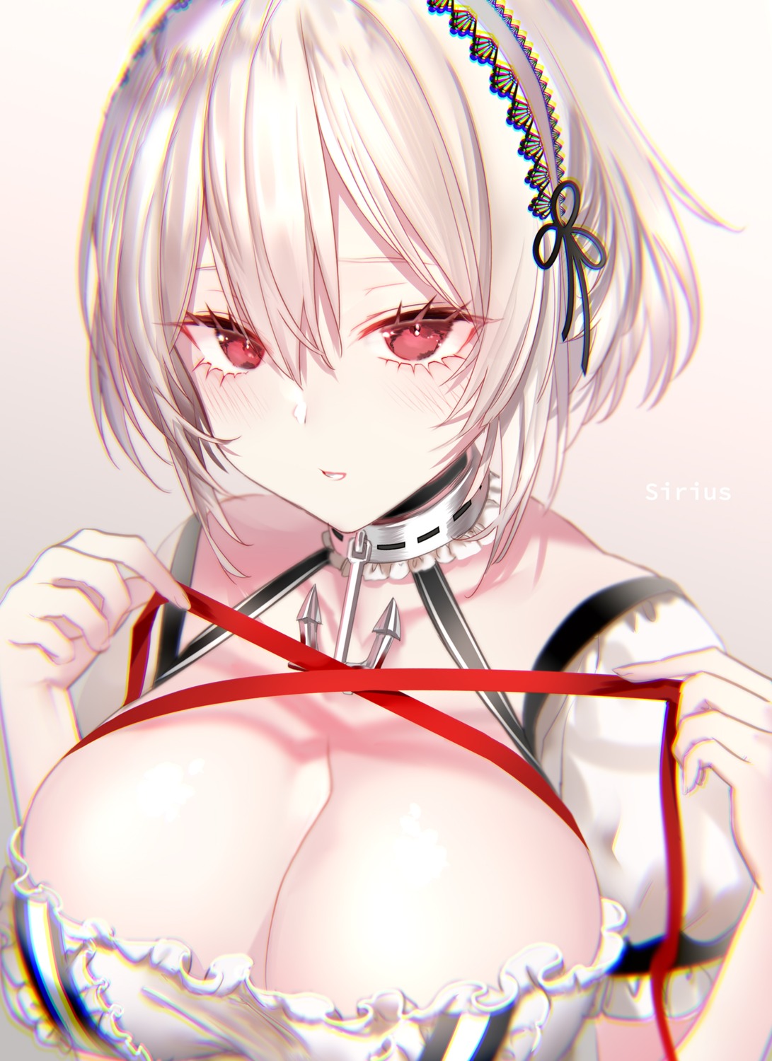 azur_lane maid no_bra pottsness sirius_(azur_lane)