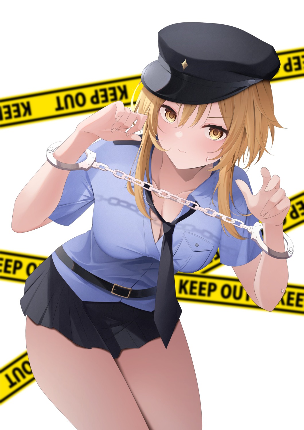 bondage cleavage ekidona police_uniform