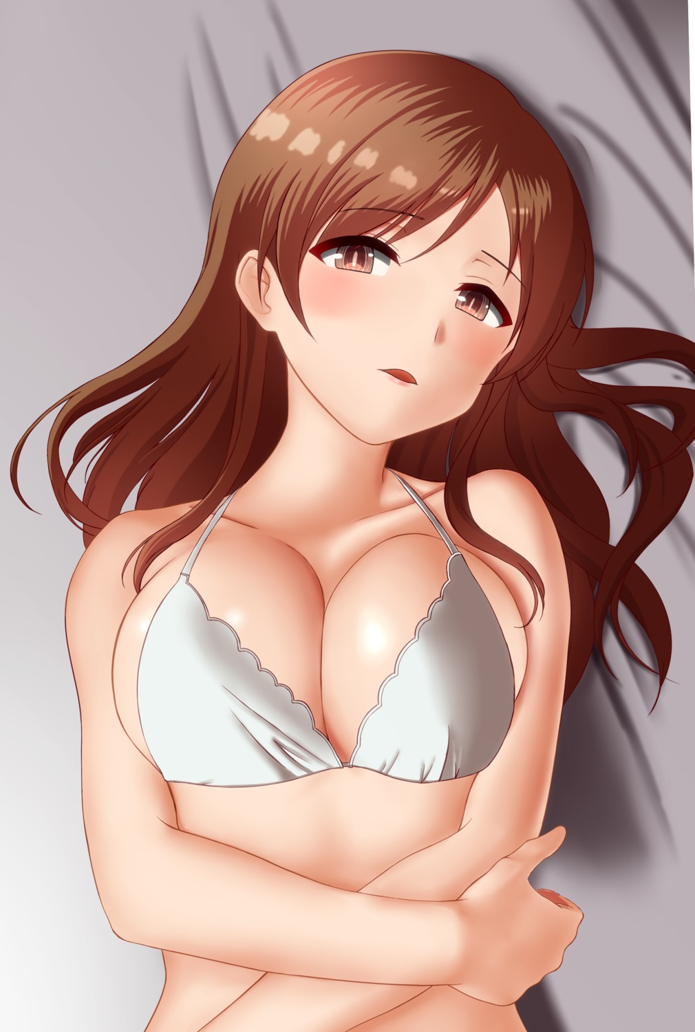 bikini_top breast_hold cleavage nitta_minami swimsuits takahiro-kun the_idolm@ster the_idolm@ster_cinderella_girls