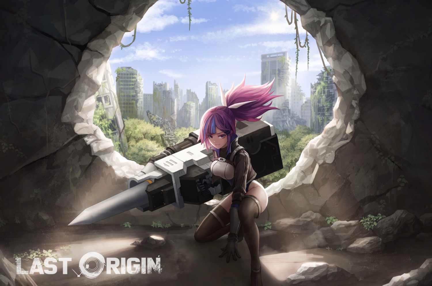 last_origin t-60_bulgasari tagme thighhighs weapon