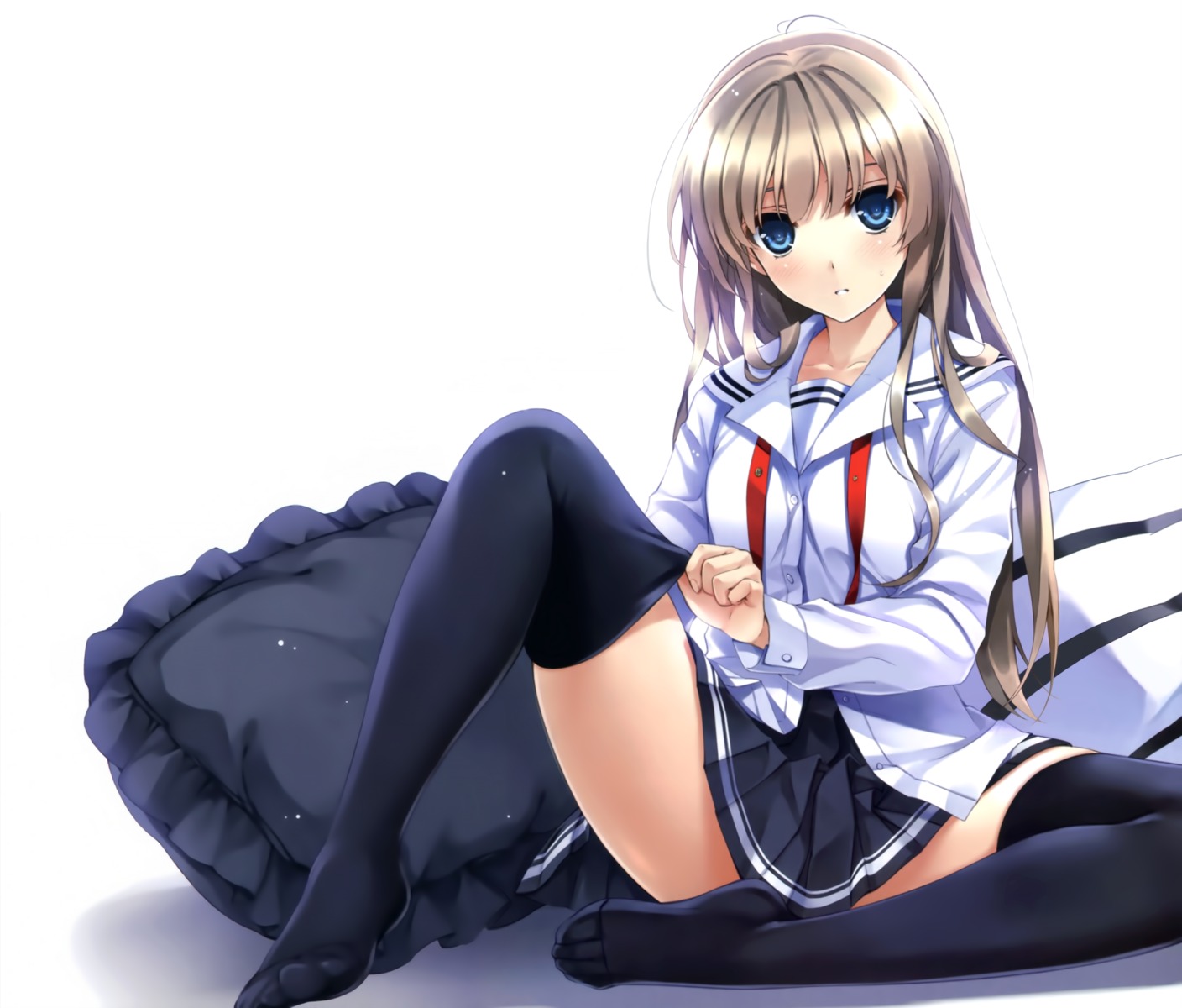 detexted misaki_kurehito saenai_heroine_no_sodatekata sawamura_spencer_eriri seifuku thighhighs undressing