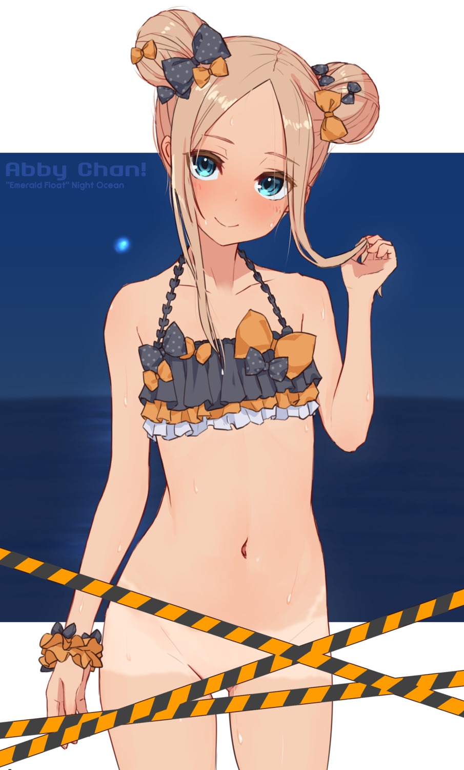 abigail_williams_(fate) bikini_top bottomless censored fate/grand_order kopaka_(karda_nui) loli swimsuits tan_lines wet
