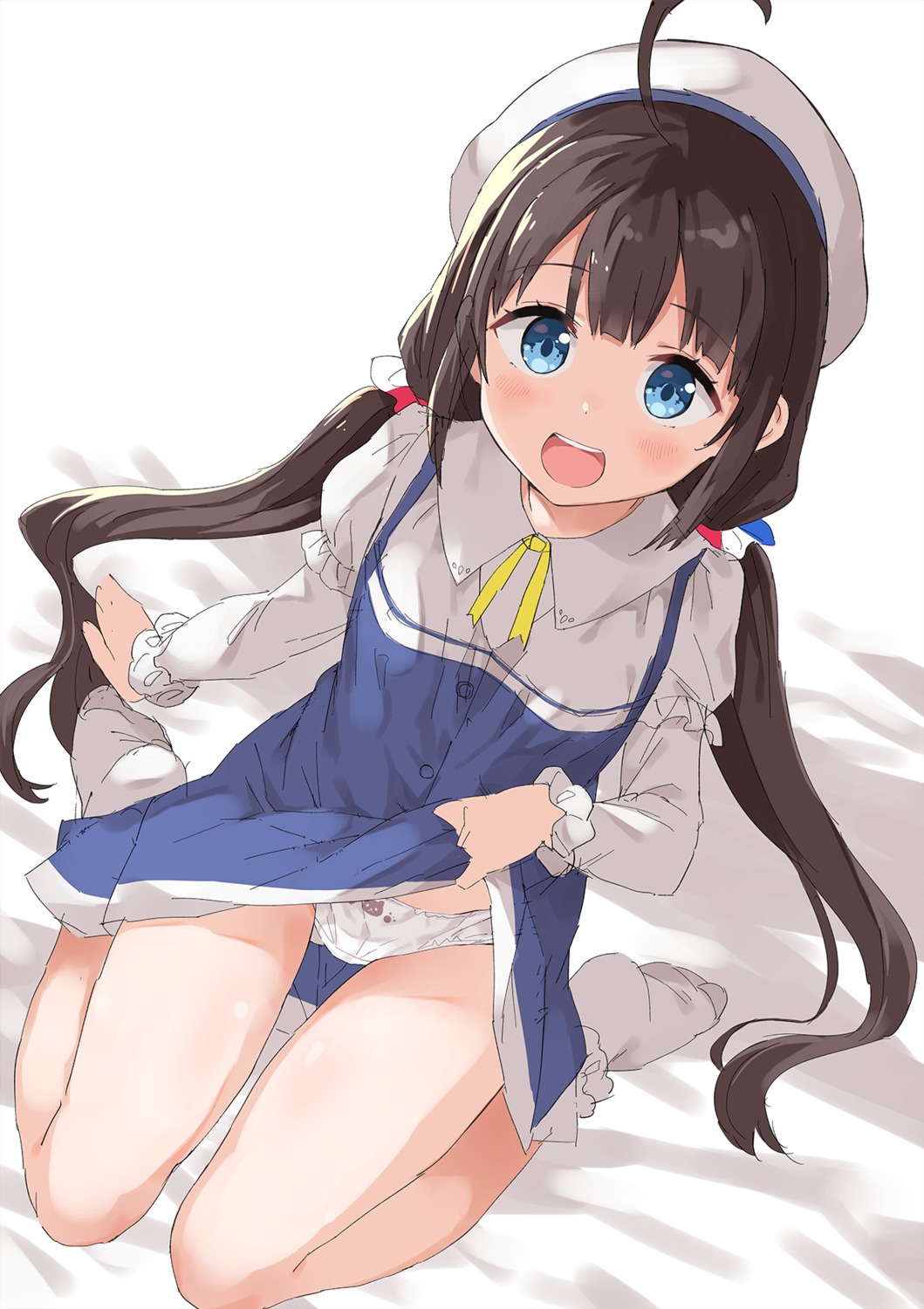 gyuunyuu_nomio hinatsuru_ai loli pantsu ryuuou_no_oshigoto! seifuku skirt_lift