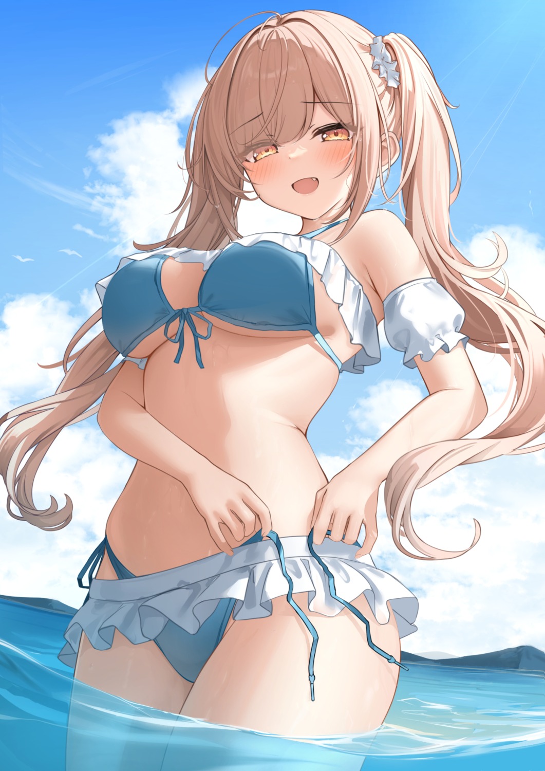 bikini monaka_curl swimsuits undressing wet