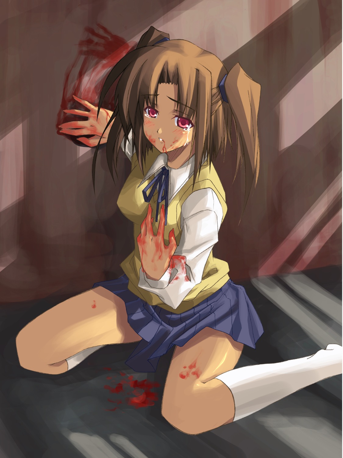 blood missing_link seifuku shingo tsukihime yumizuka_satsuki