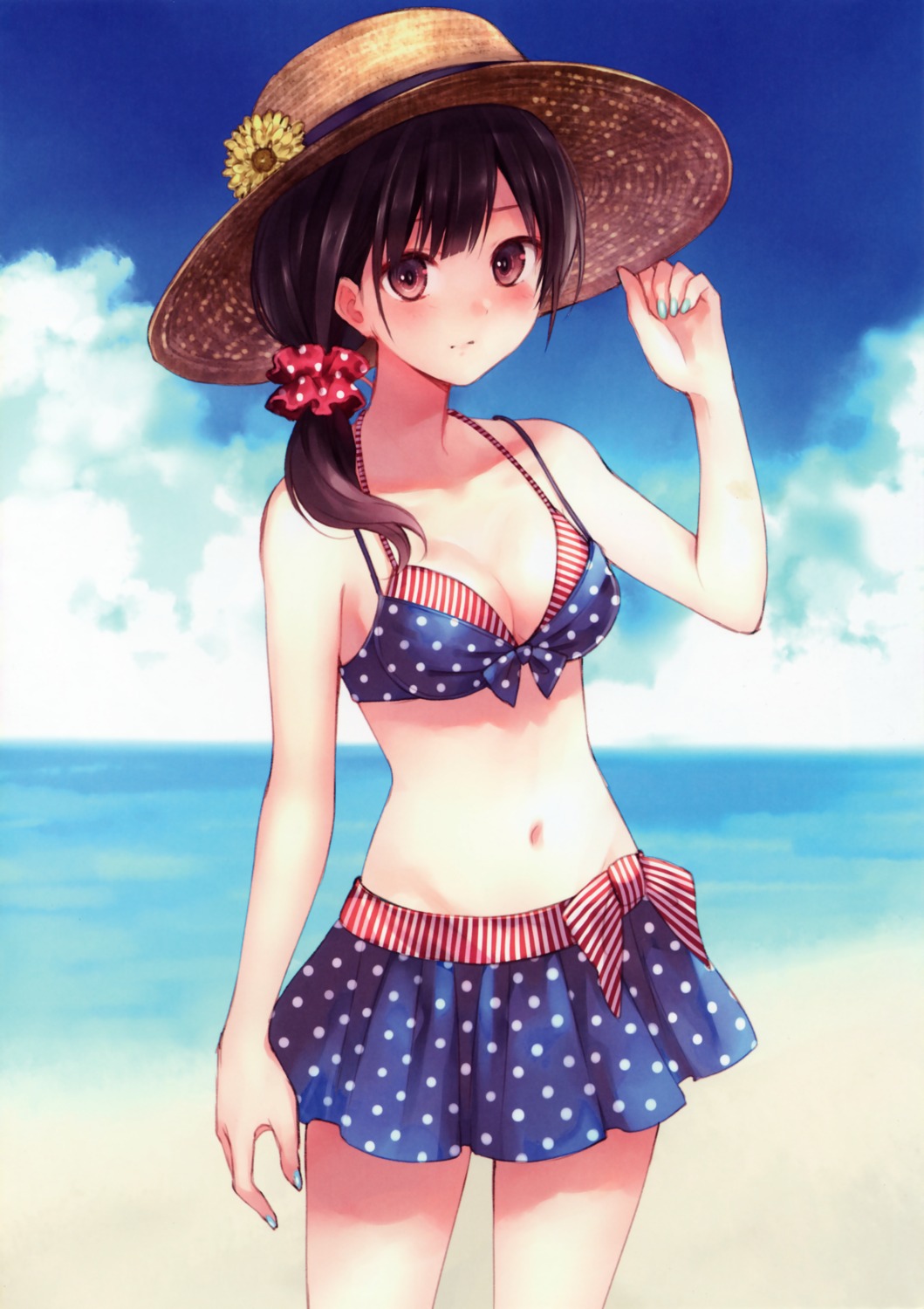 bikini cleavage fukahire ruinon swimsuits