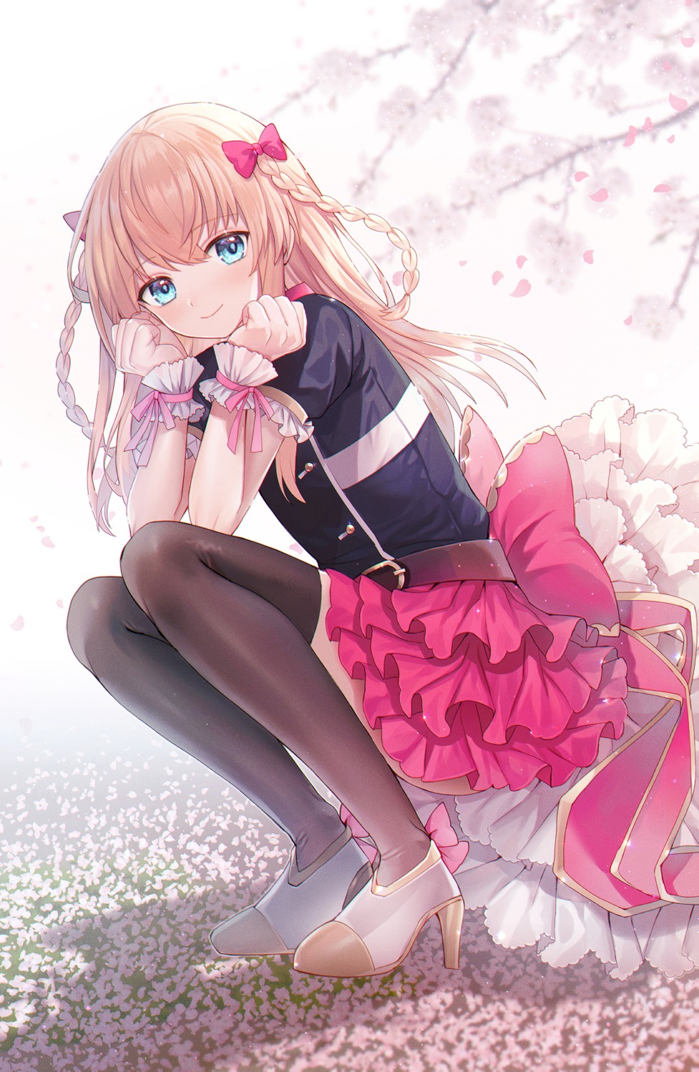 heels midare_toushirou thighhighs touken_ranbu trap