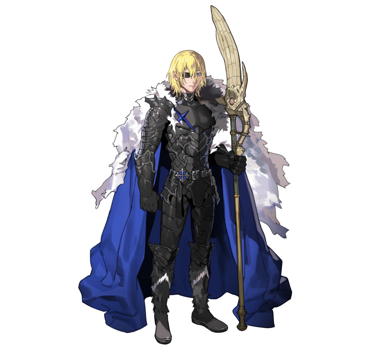 armor dimitri eyepatch fire_emblem fire_emblem_heroes fire_emblem_three_houses kurahana_chinatsu nintendo weapon