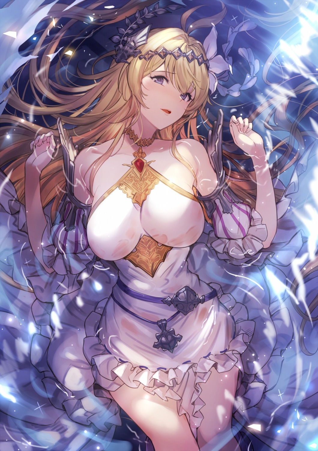 granblue_fantasy jeanne_d'arc jeanne_d'arc_(granblue_fantasy) kakage see_through wet wet_clothes