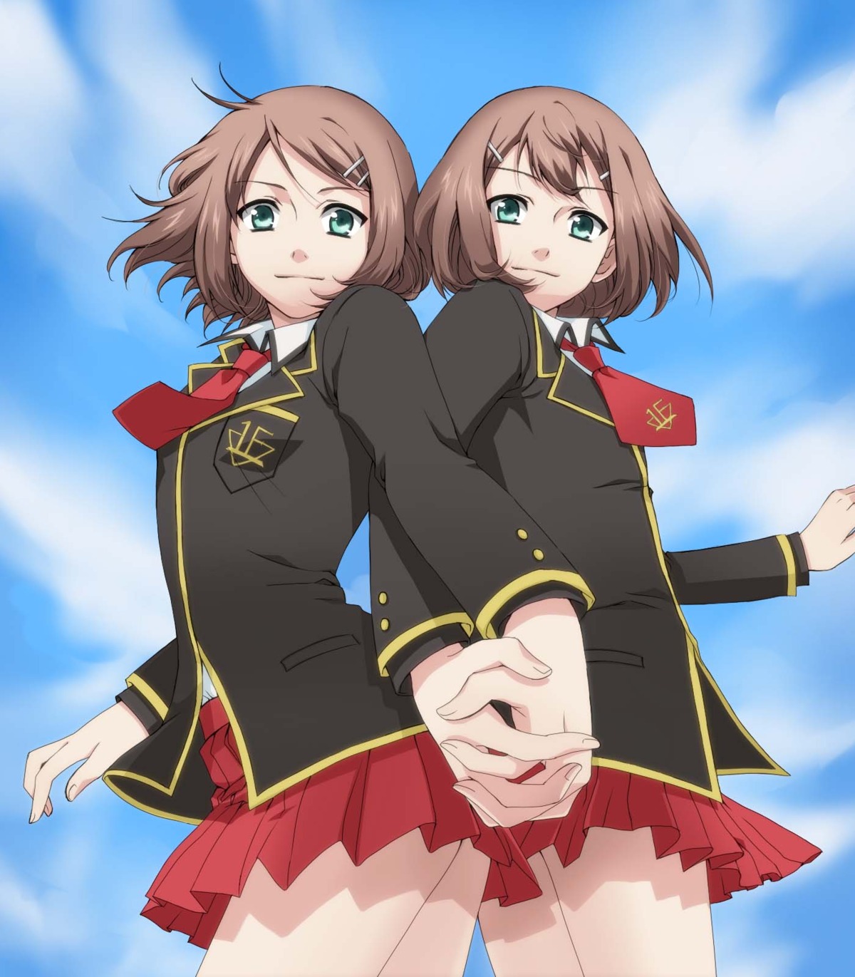 baka_to_test_to_shoukanjuu iwao jpeg_artifacts kinoshita_hideyoshi kinoshita_yuuko seifuku trap