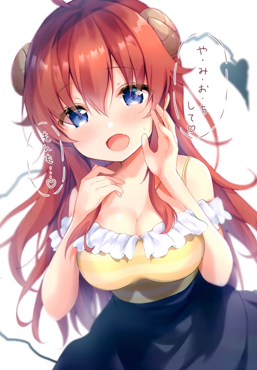 ame_usagi amedama_con cleavage horns machikado_mazoku possible_duplicate tail yoshida_yuuko_(machikado_mazoku)