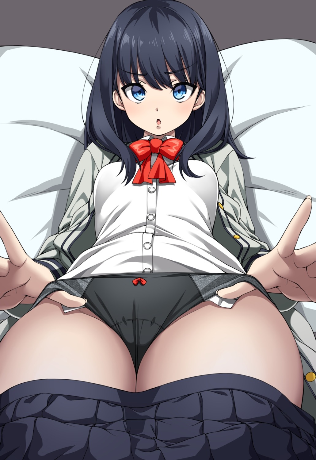 berlin_blue cameltoe pantsu panty_pull ssss.gridman sweater takarada_rikka undressing