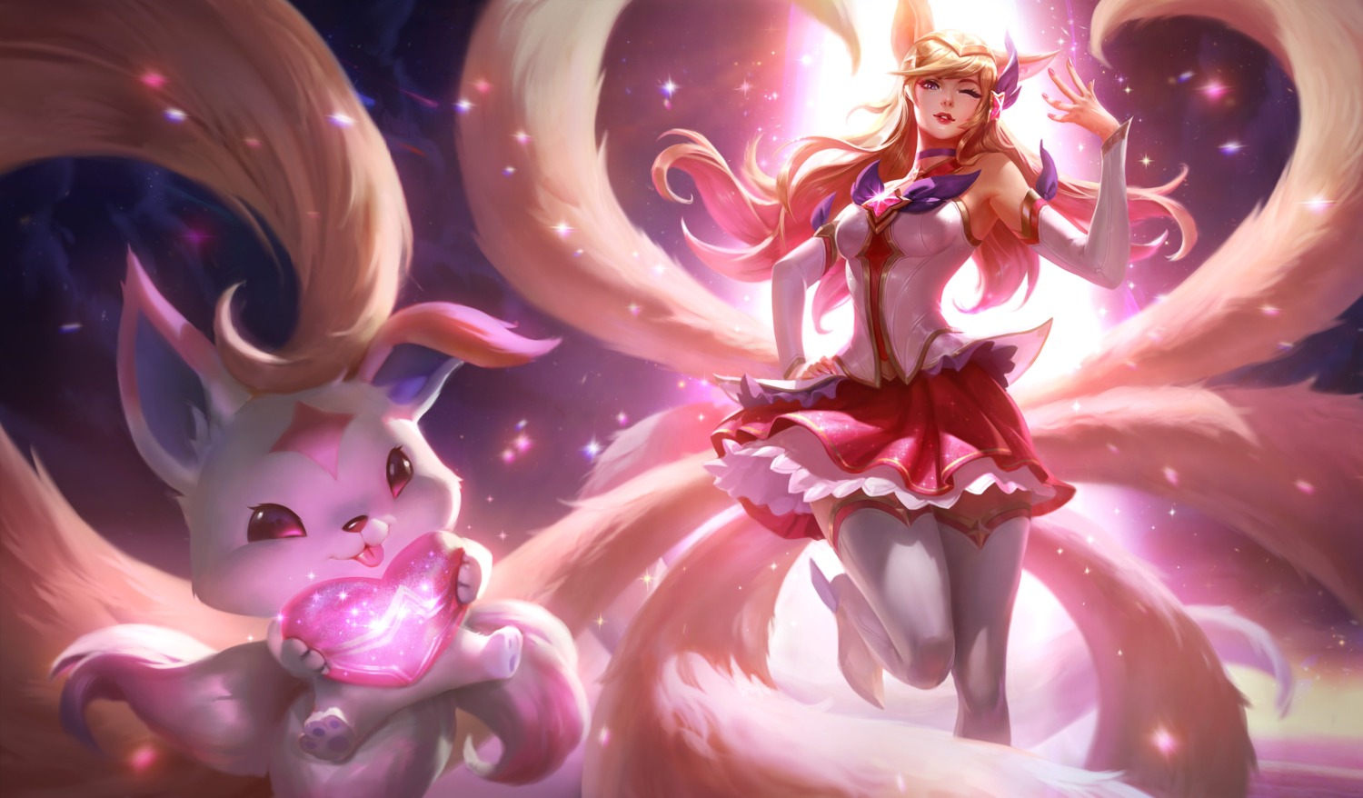 ahri animal_ears league_of_legends tagme tail thighhighs