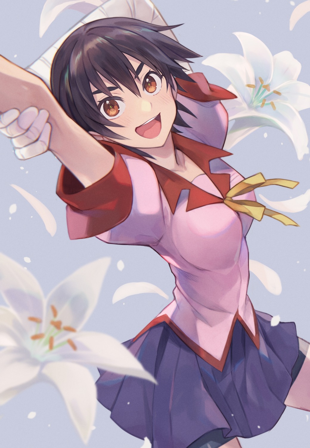 bakemonogatari kanbaru_suruga monogatari_(series) seifuku tagme