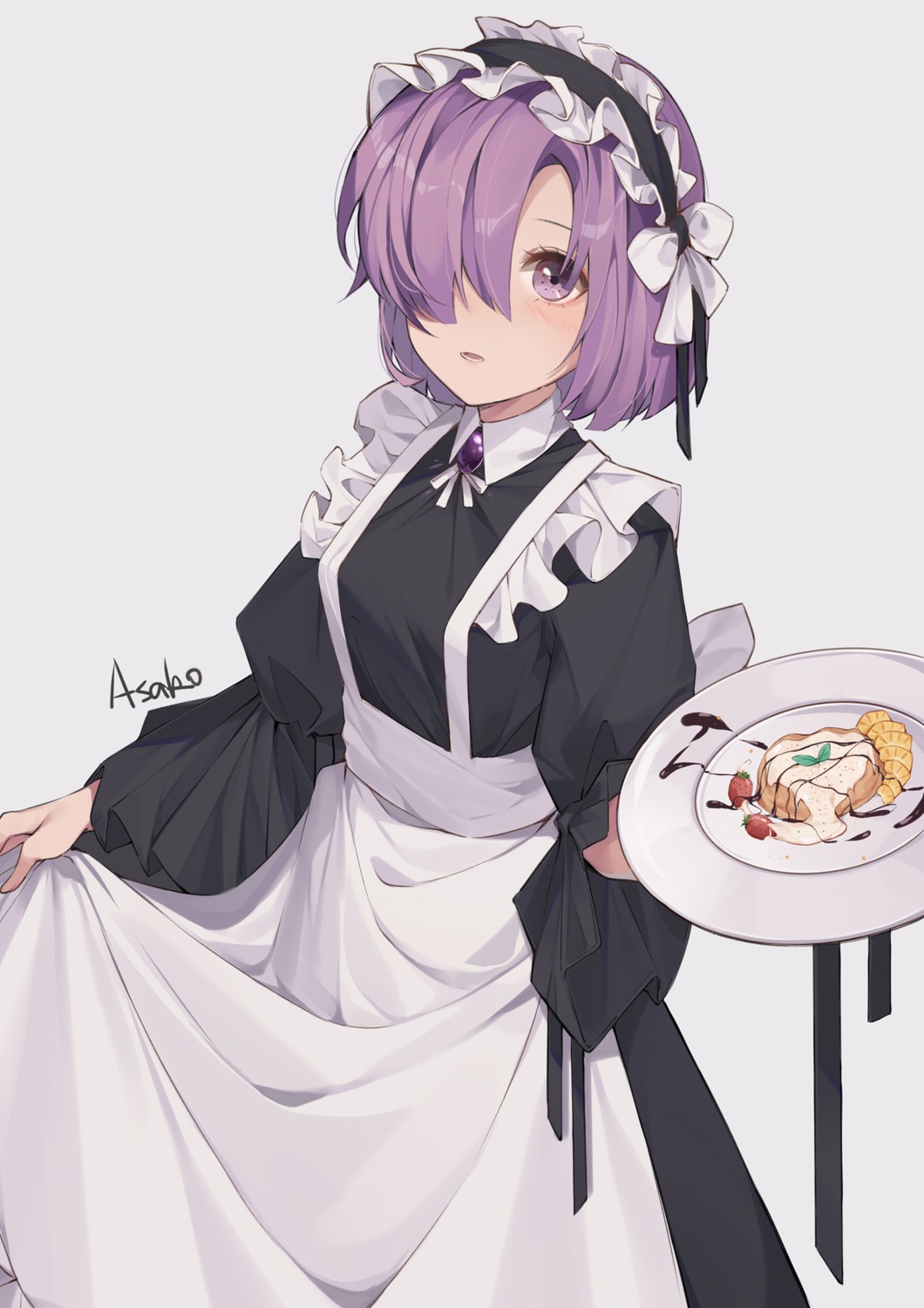 fate/grand_order maid mash_kyrielight skirt_lift suyi-j