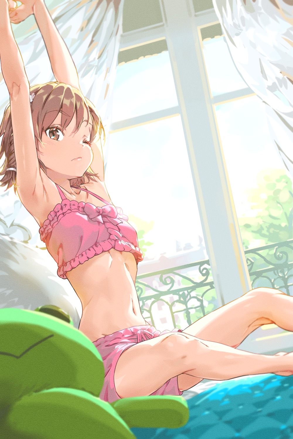 bra haimura_kiyotaka loli misaka_mikoto pajama toaru_kagaku_no_railgun toaru_majutsu_no_index