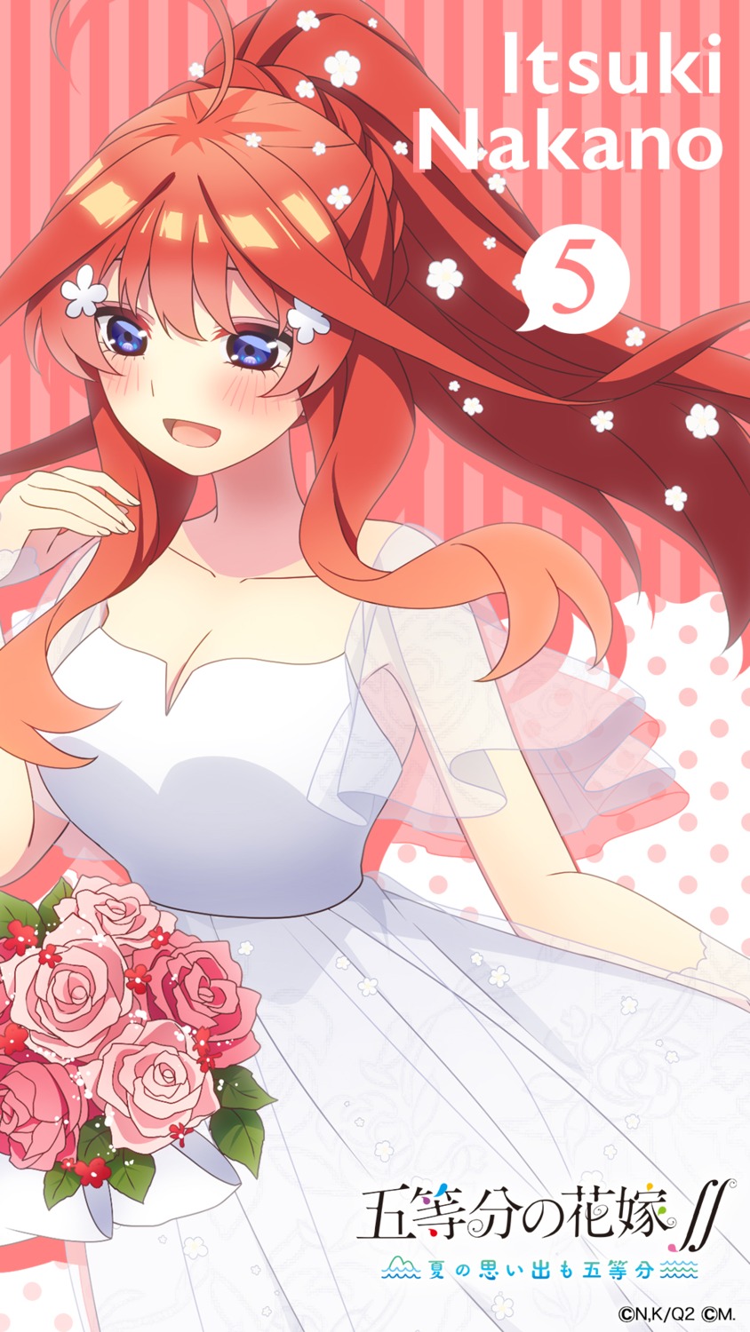 5-toubun_no_hanayome cleavage dress nakano_itsuki see_through wedding_dress