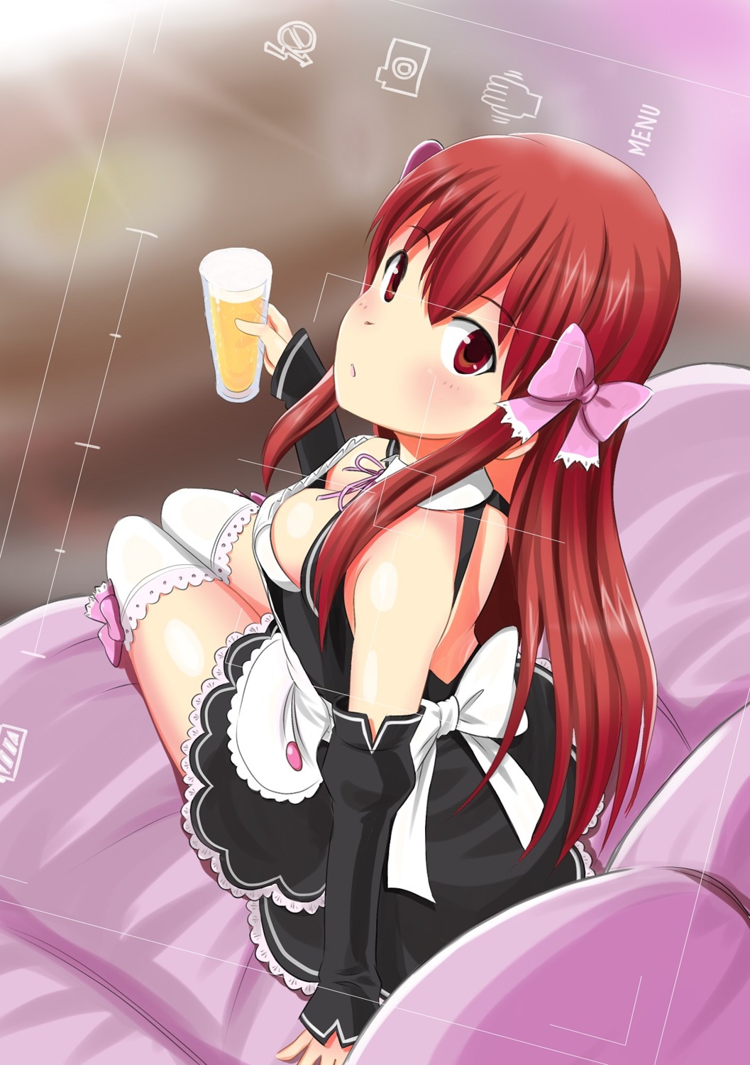 amane cleavage dream_c_club ju_(old505) no_bra thighhighs