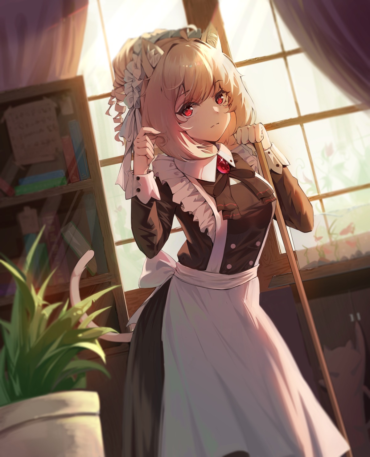 animal_ears maid nekomimi tail yamasede_neiko