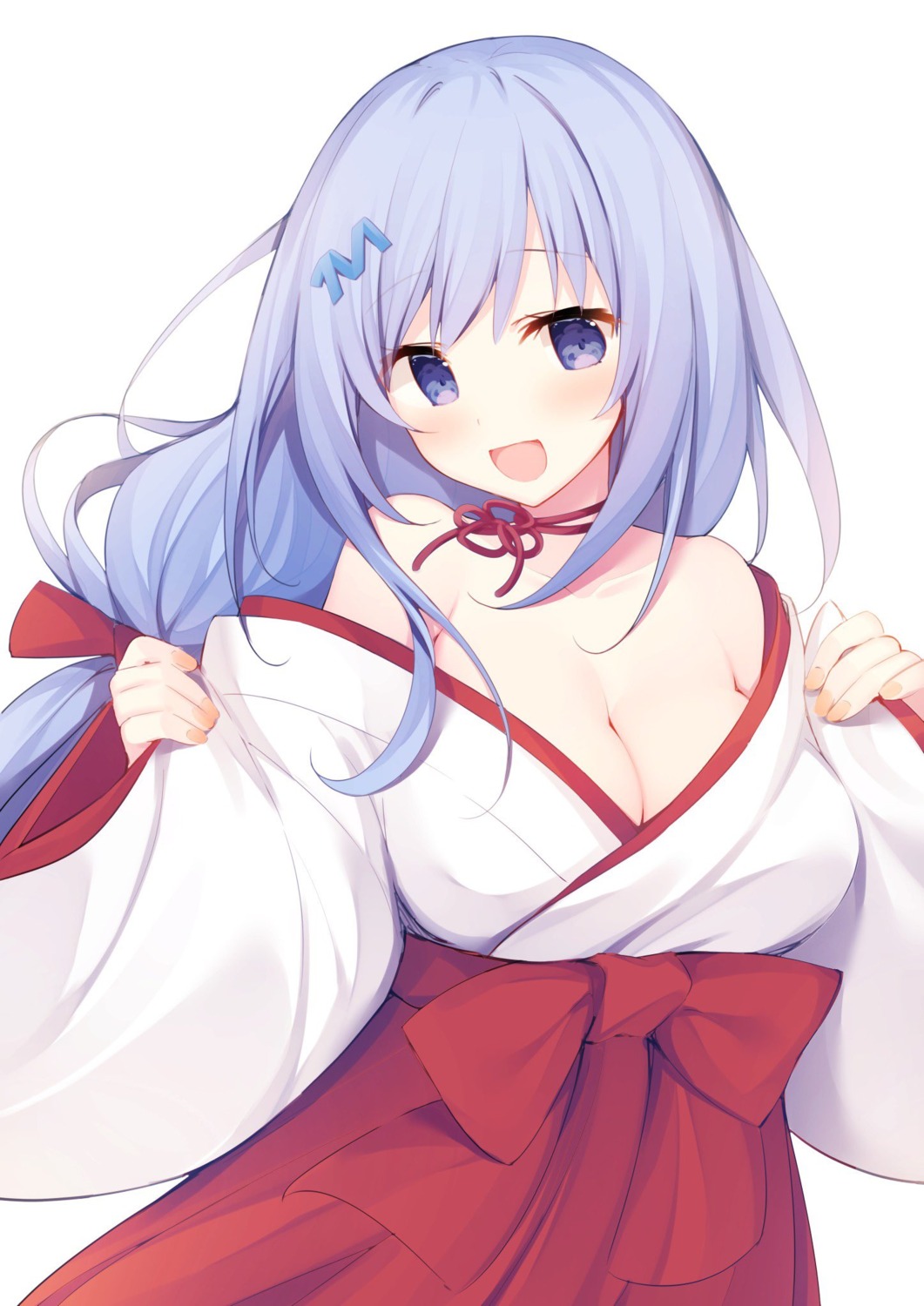 cleavage emori_miku emori_miku_project miko miko_92 no_bra open_shirt wardrobe_malfunction