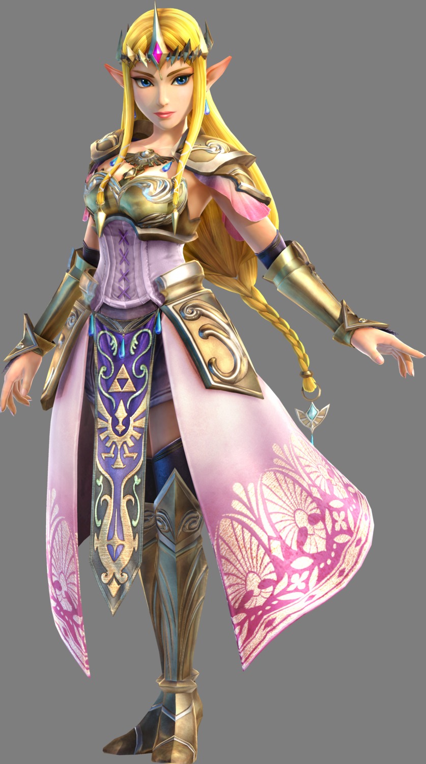 armor cg dress heels hyrule_warriors koei_tecmo pointy_ears princess_zelda the_legend_of_zelda thighhighs