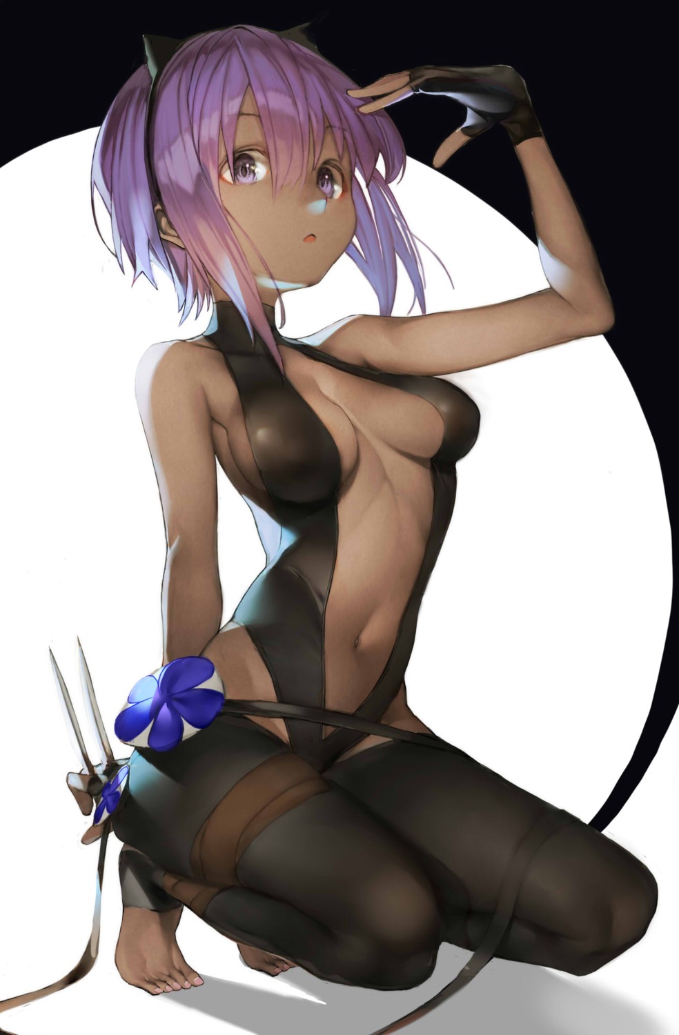 bandages fate/grand_order hassan_of_serenity_(fate) leotard no_bra nyatabe weapon
