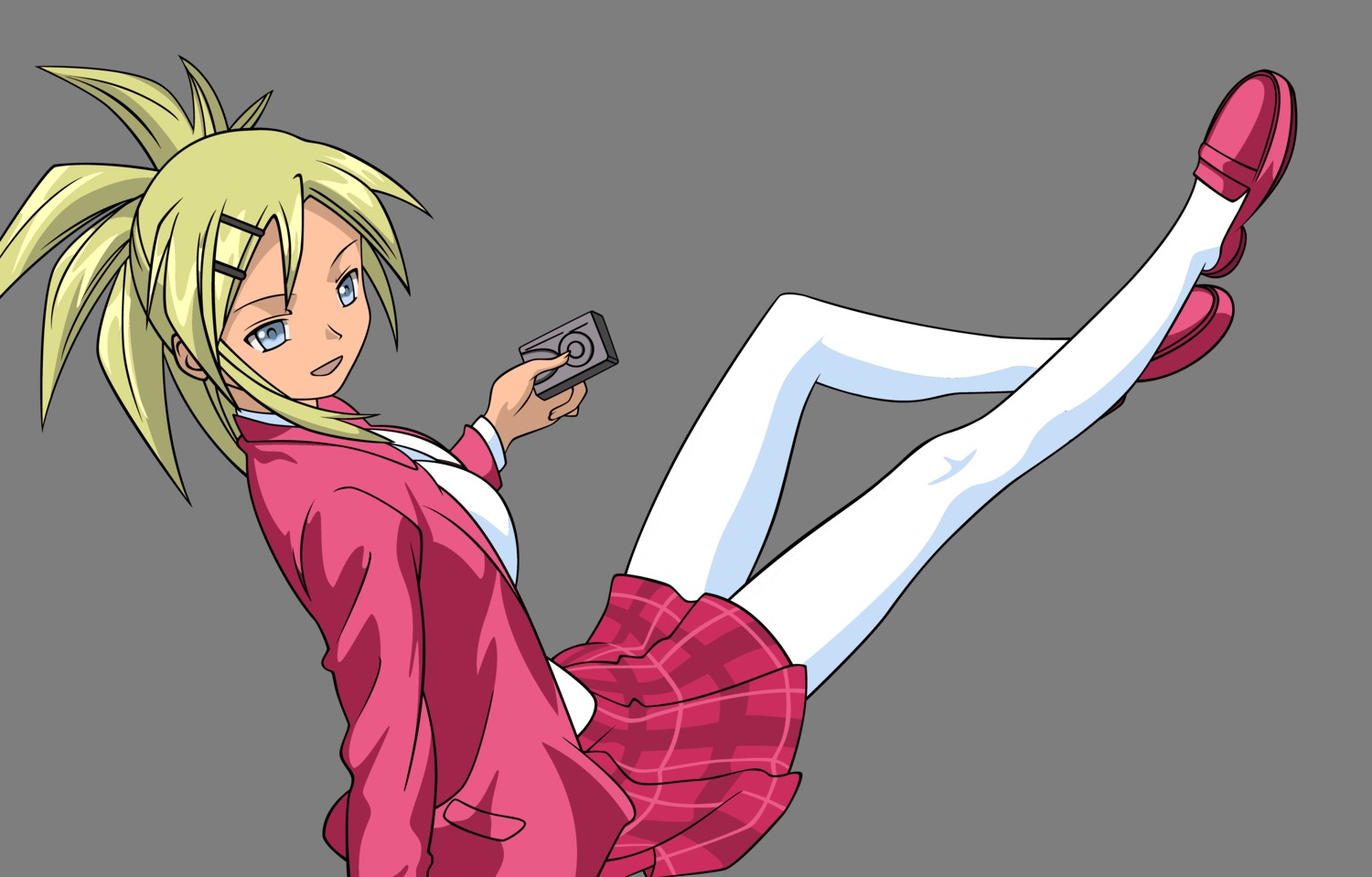 aliasing asakura_kazumi mahou_sensei_negima pantyhose seifuku transparent_png vector_trace