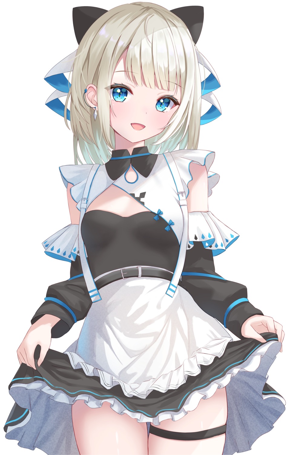 garter itoi_toi_(neo-porte) maid neo-porte no_bra skirt_lift togemaru