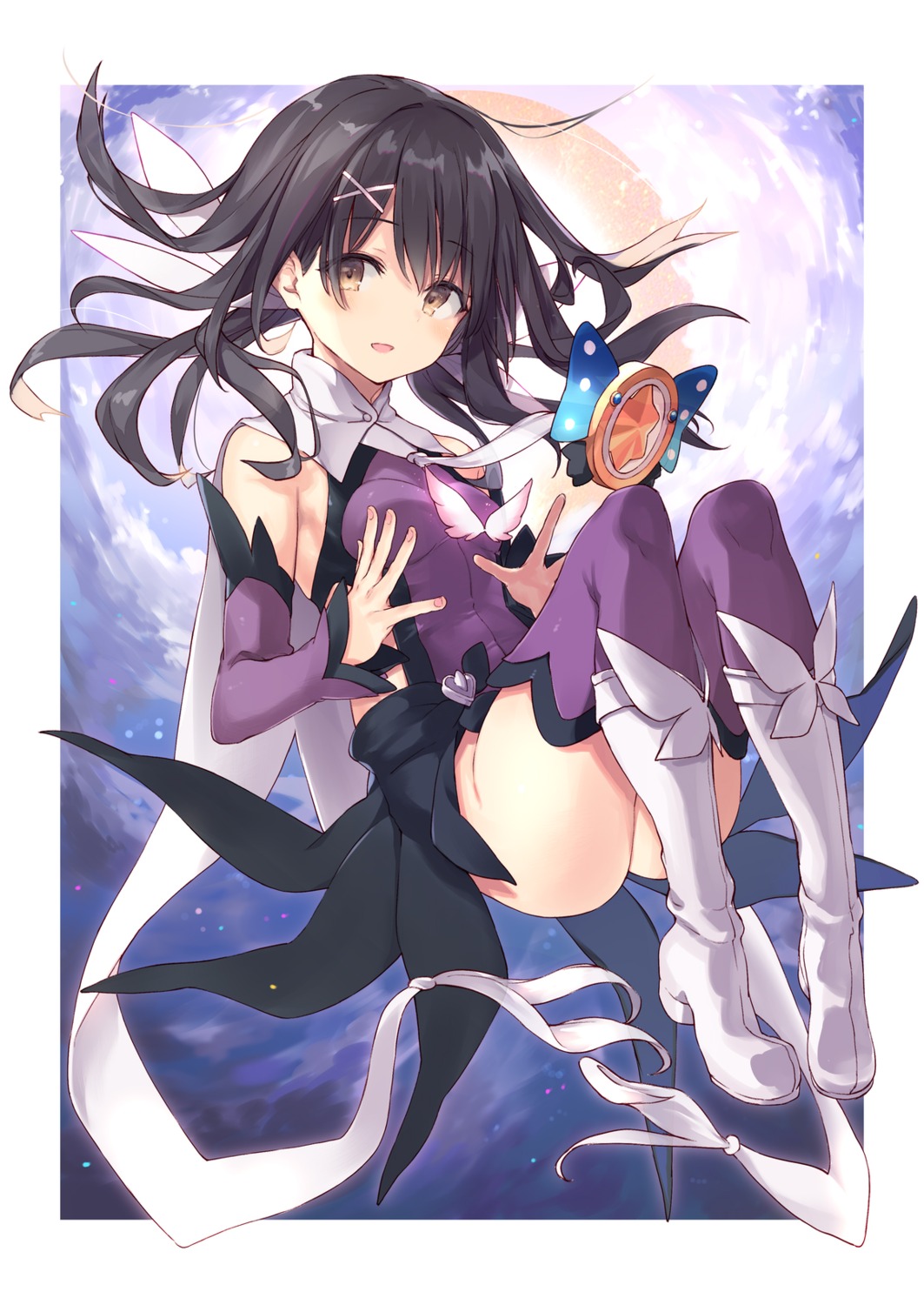 fate/kaleid_liner_prisma_illya fate/stay_night heels magical_sapphire miyu_edelfelt nanananana skirt_lift thighhighs