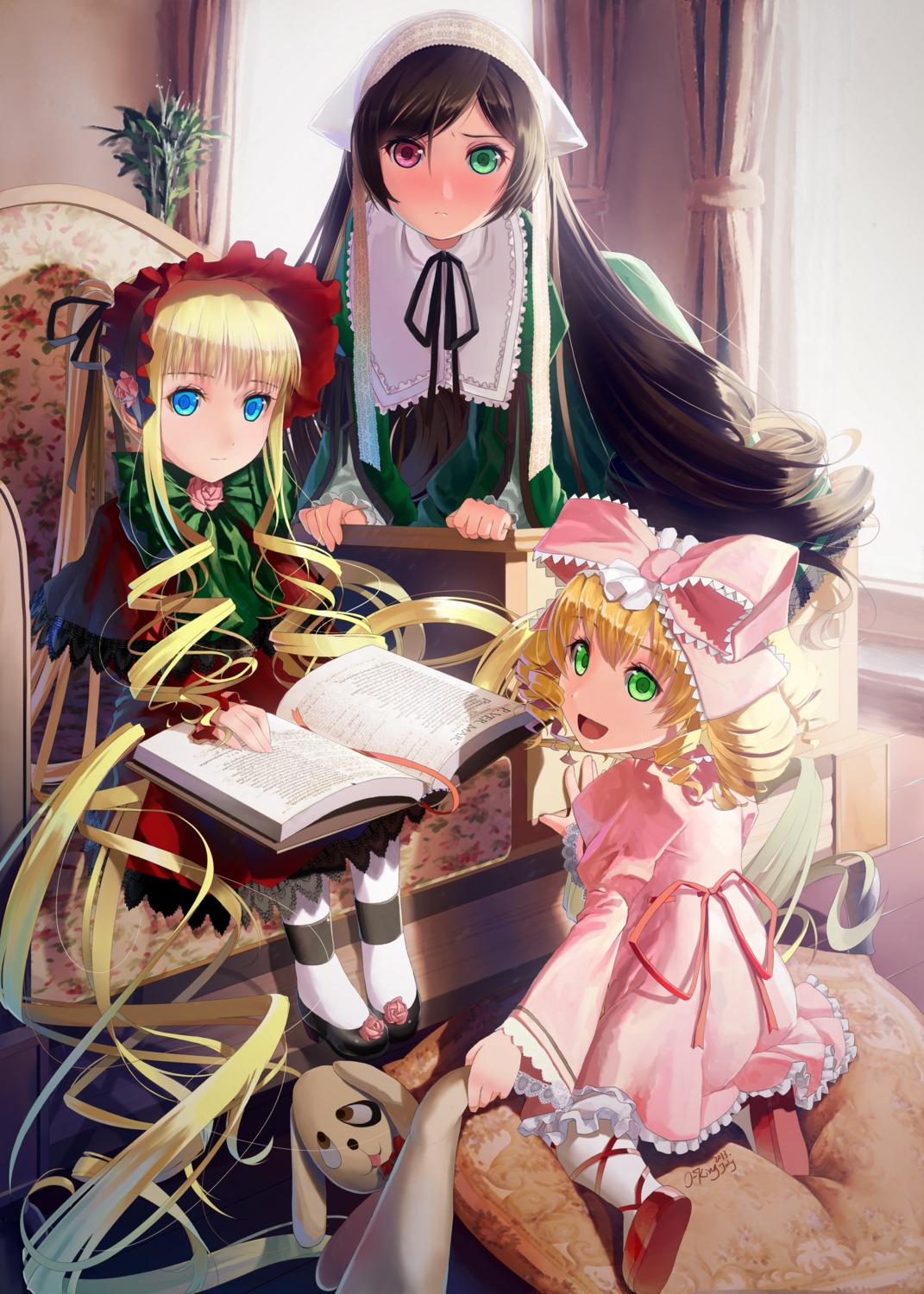 dress gothic_lolita heterochromia hina_ichigo lolita_fashion okingjo rozen_maiden shinku suiseiseki