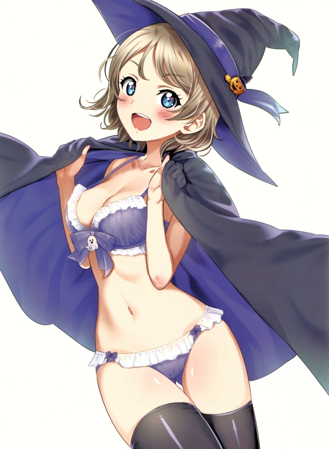 agoitei bikini cleavage halloween love_live!_(series) love_live!_sunshine!! sankuro swimsuits thighhighs watanabe_you witch