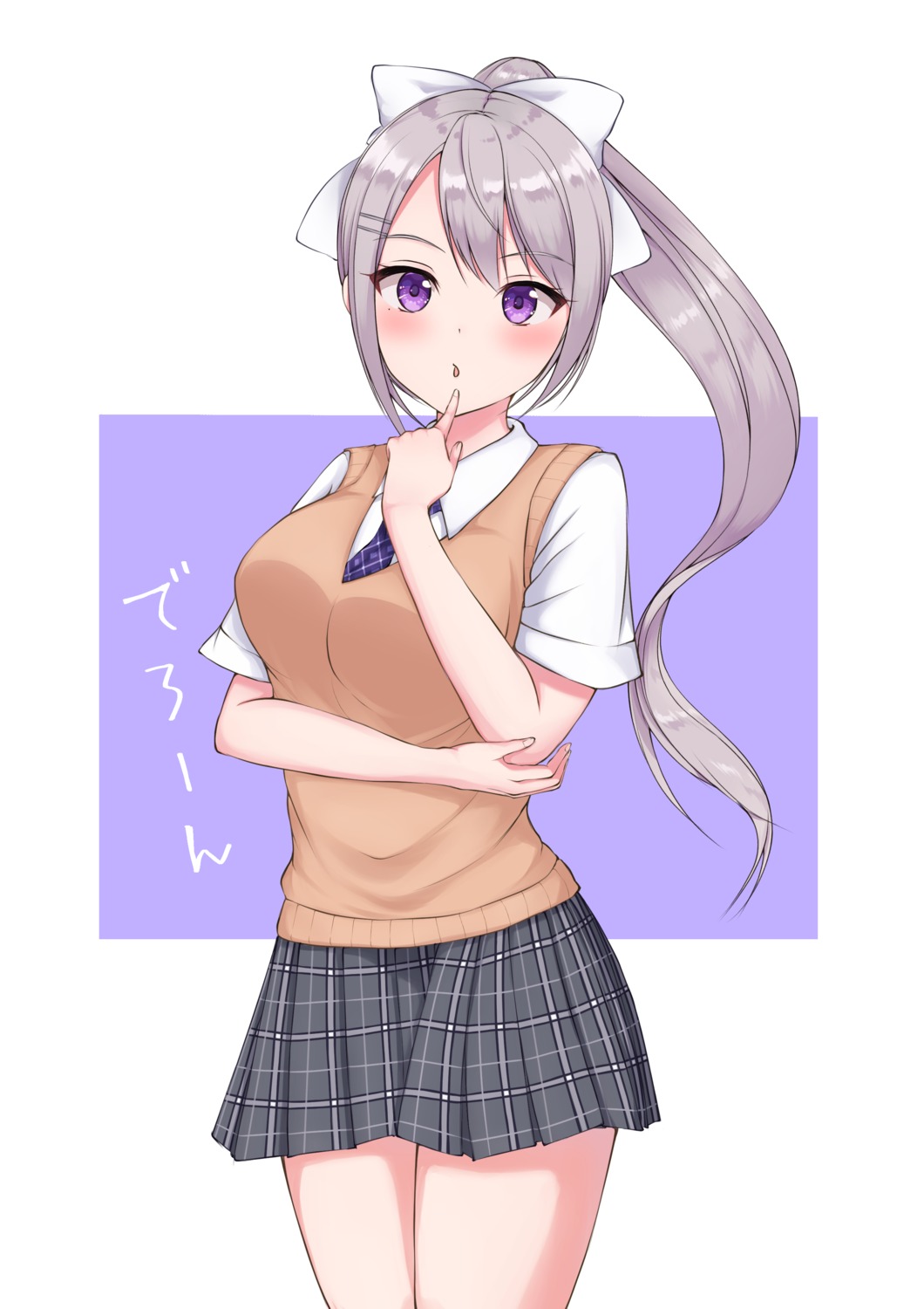 breast_hold higuchi_kaede nijisanji seifuku sweater yukiunag1