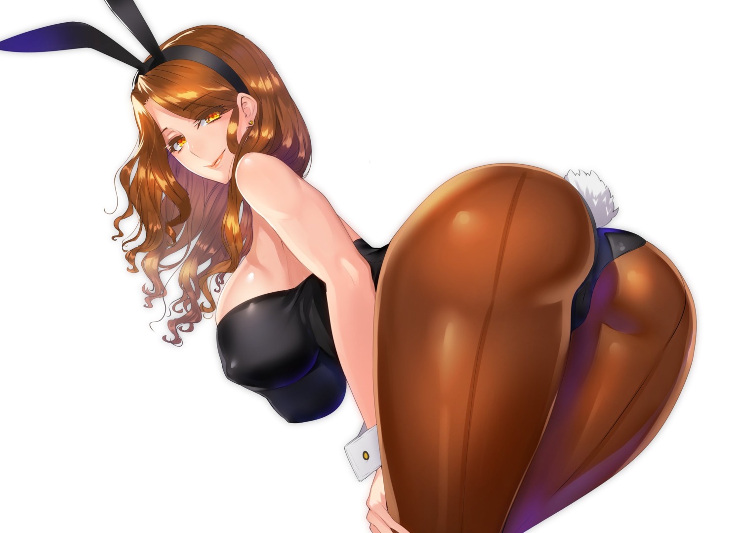 animal_ears ass bunny_ears bunny_girl damegane erect_nipples no_bra pantyhose tail