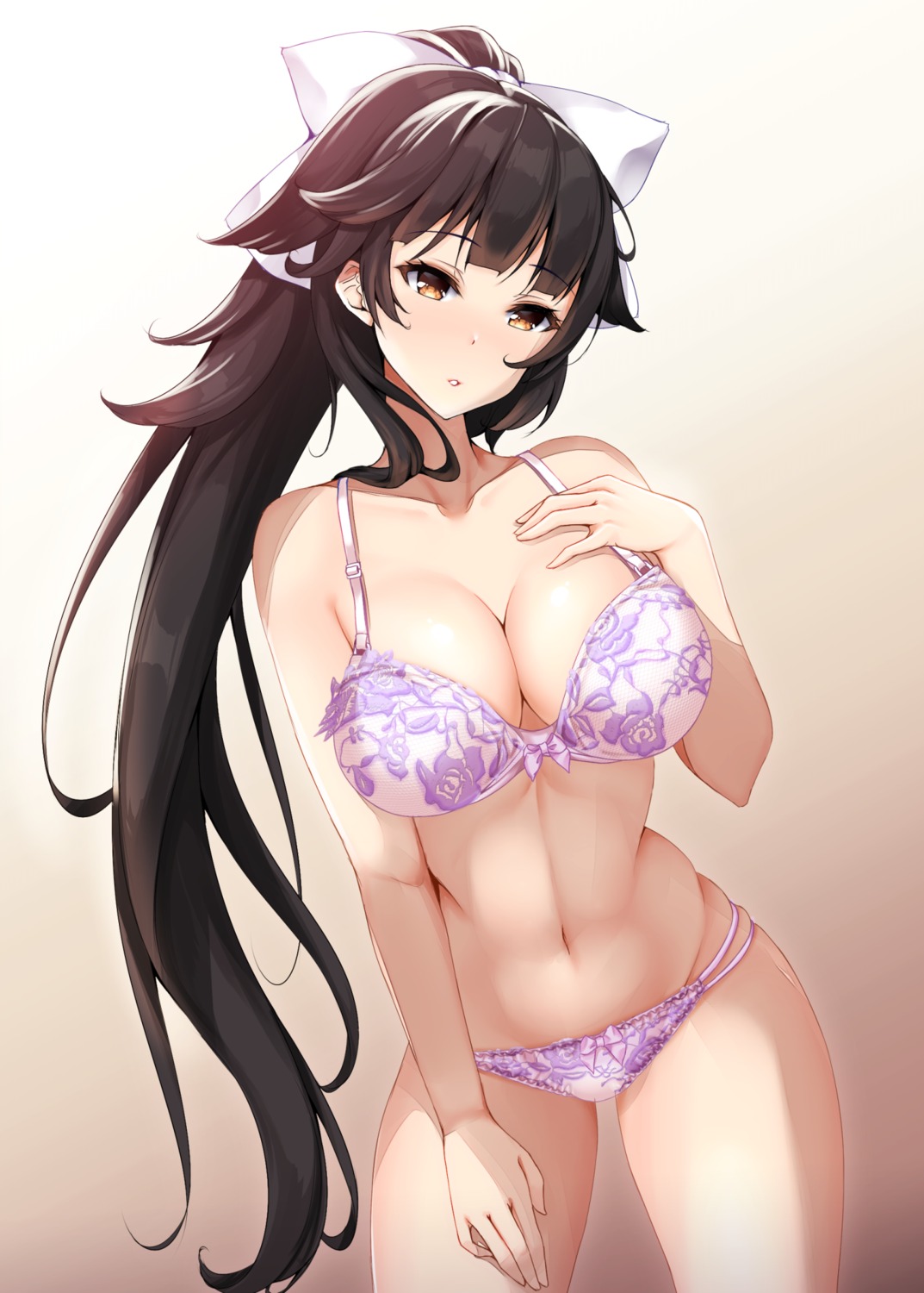 azur_lane bra cleavage fukuda_shuushi pantsu takao_(azur_lane)