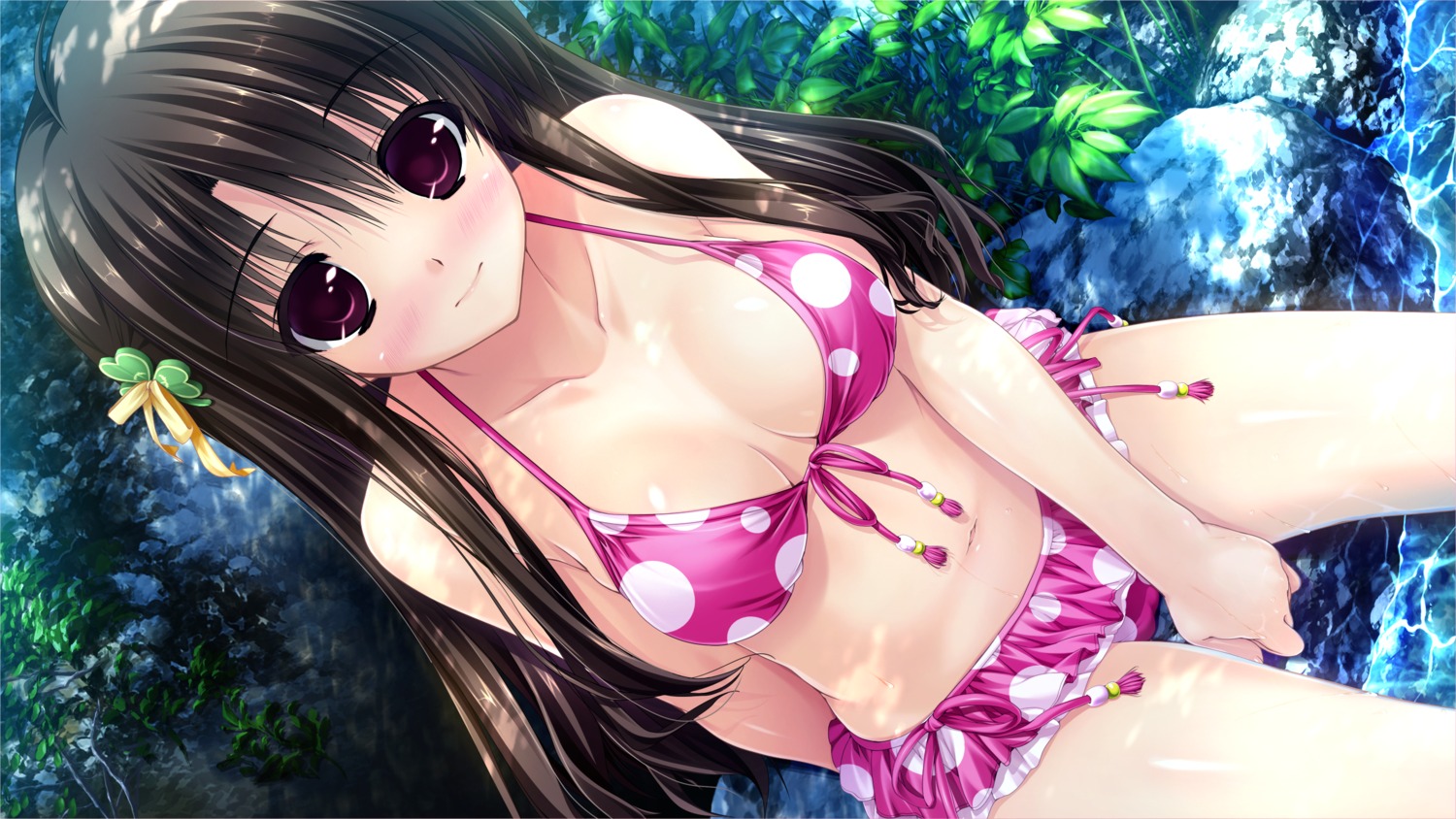 bikini cameltoe cleavage clochette game_cg kugayama_konoka prism_recollection shintarou swimsuits