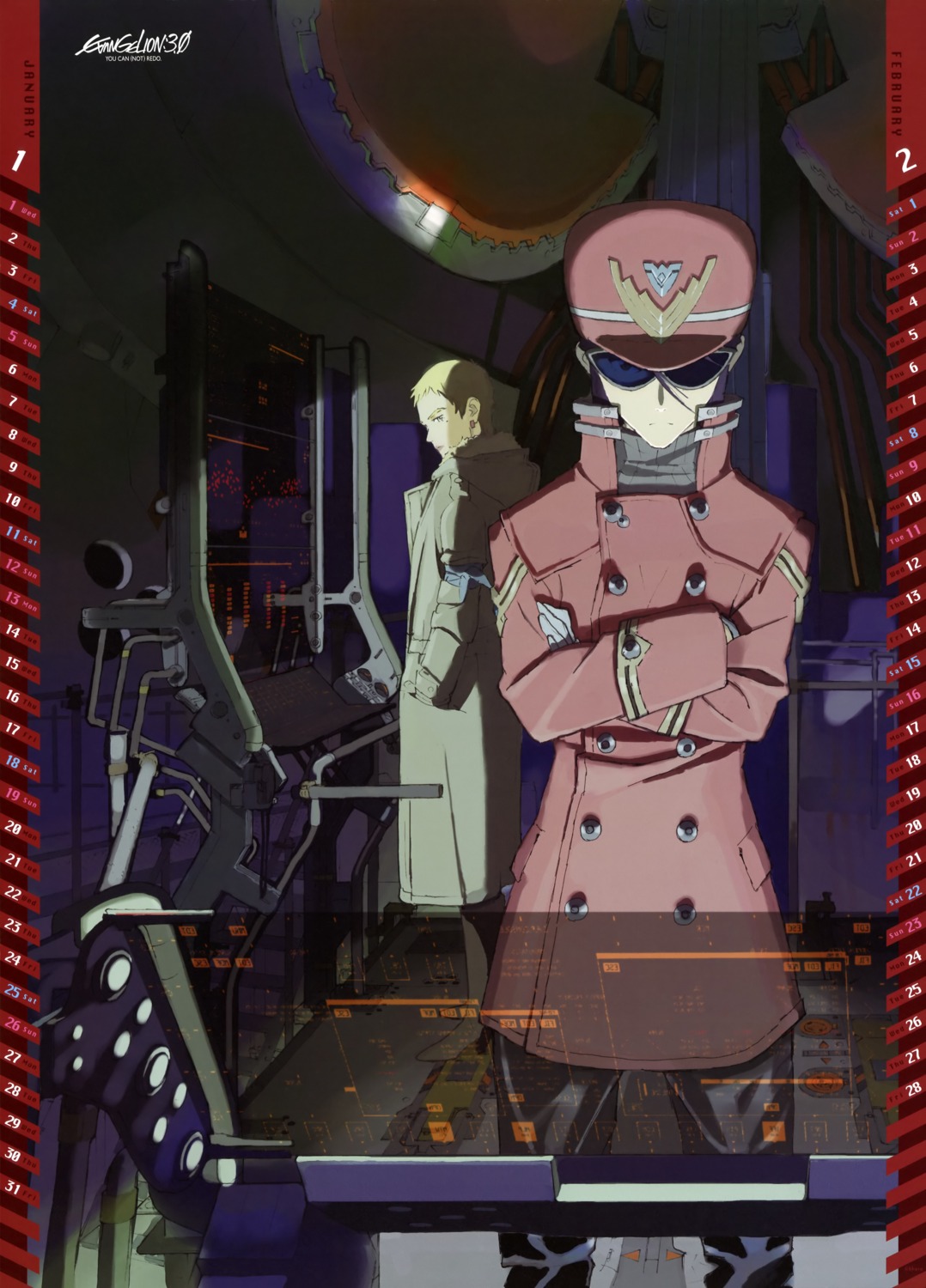 akagi_ritsuko calendar honda_takeshi katsuragi_misato neon_genesis_evangelion