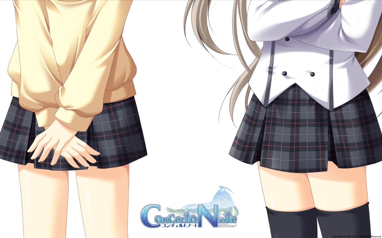 applique concerto_note odawara_hakone seifuku thighhighs wallpaper