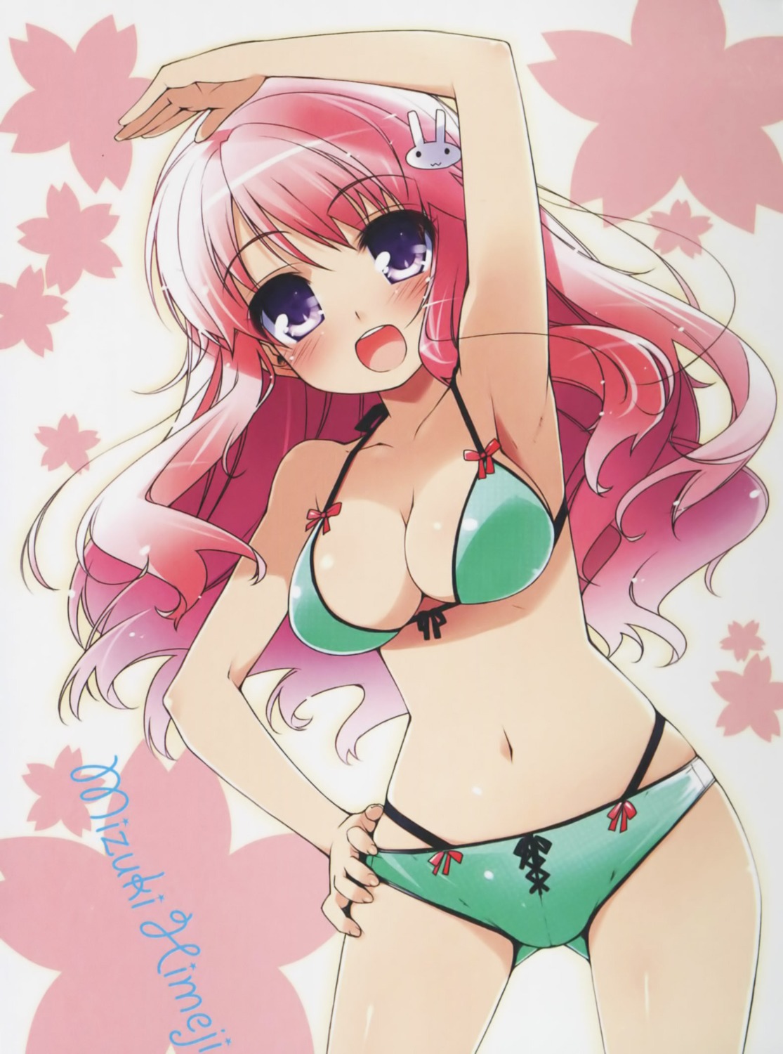 baka_to_test_to_shoukanjuu bikini cleavage haga_yui himeji_mizuki swimsuits