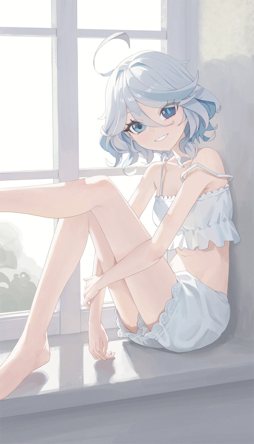 bloomers furina genshin_impact heterochromia lingerie llami_0