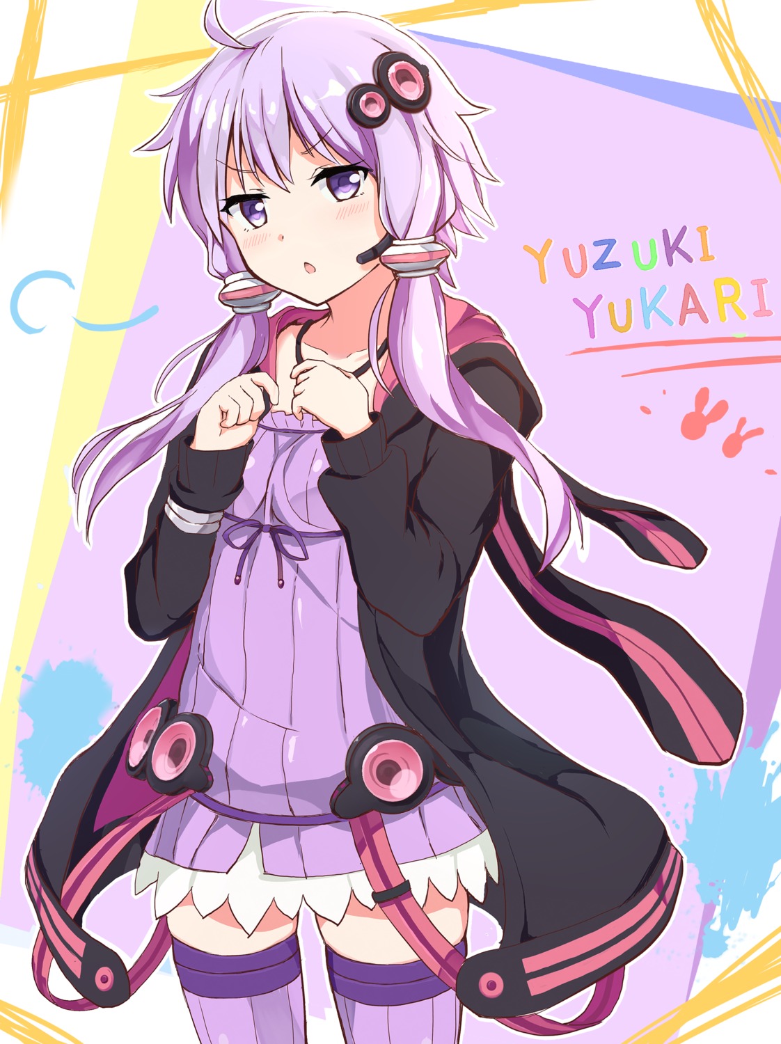 maeshimashi thighhighs vocaloid yuzuki_yukari