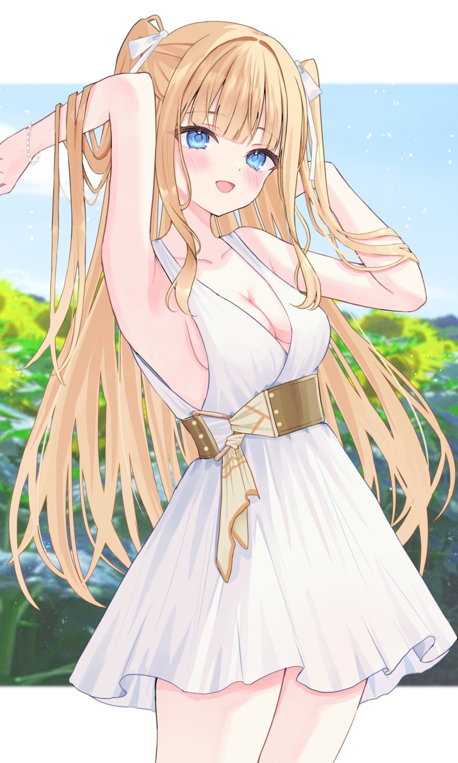 dress indie_virtual_youtuber nanase_crim no_bra suineco summer_dress