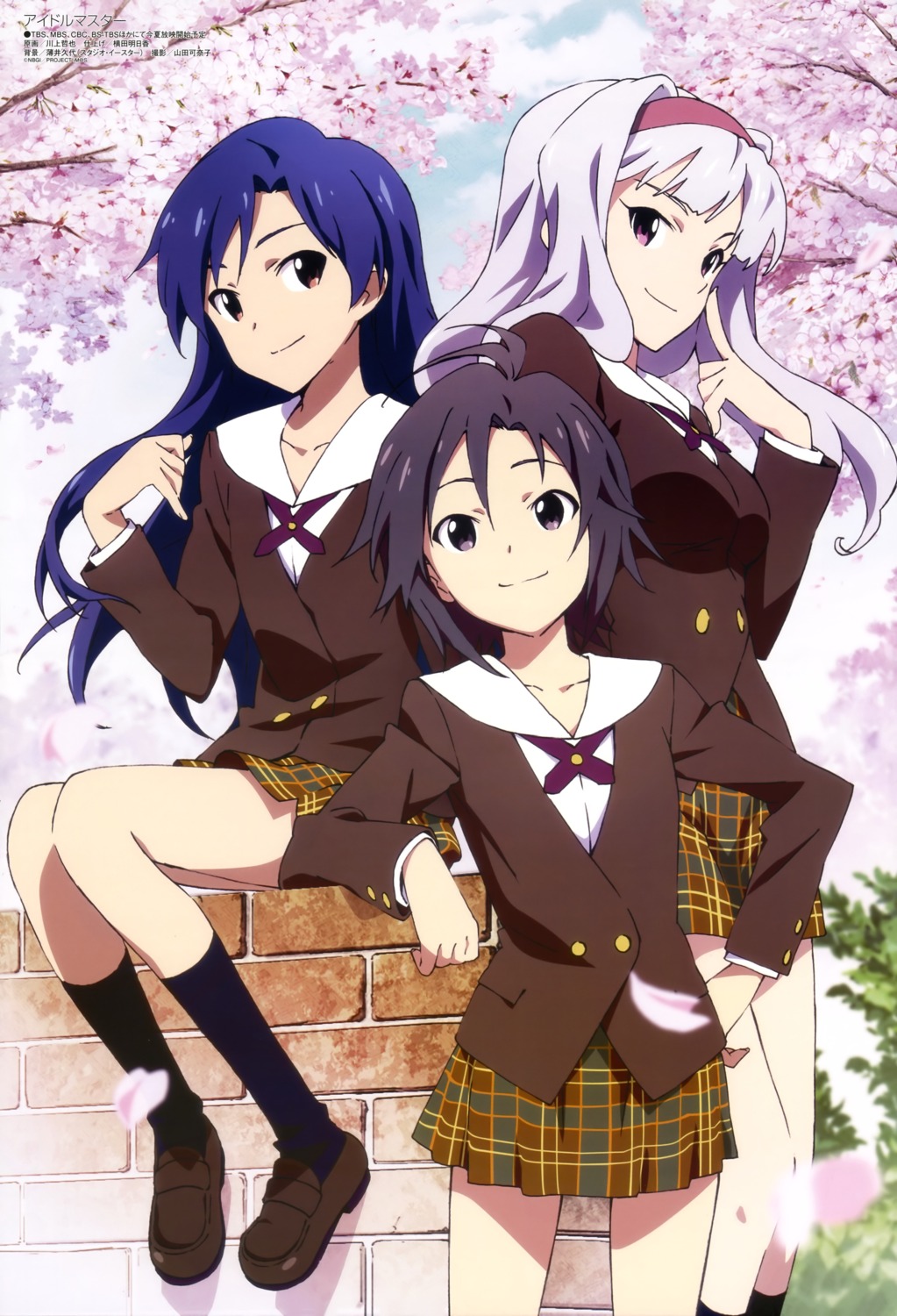 kawakami_tetsuya kikuchi_makoto kisaragi_chihaya seifuku shijou_takane the_idolm@ster