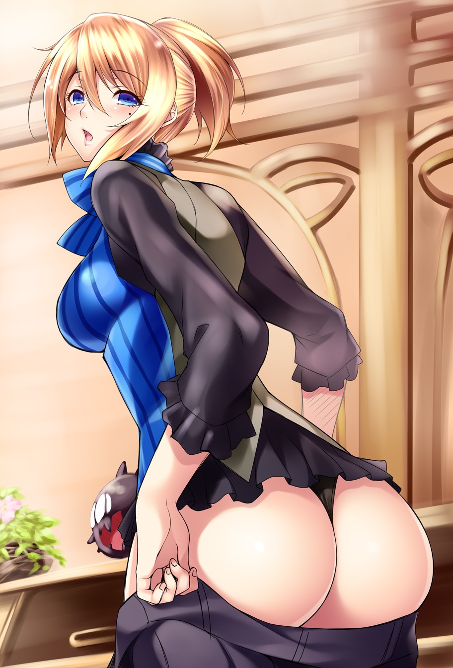 ass god_eater_2 pantsu thong undressing watanuki_kaname