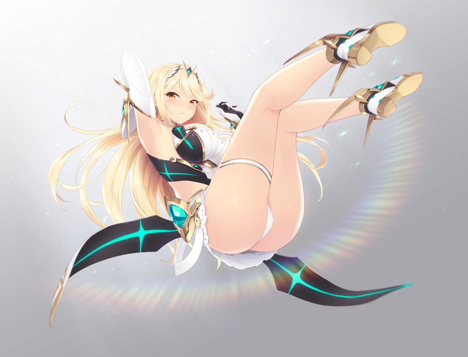 armor ass cait garter heels hikari_(xenoblade_2) pantsu wings xenoblade_(series) xenoblade_2