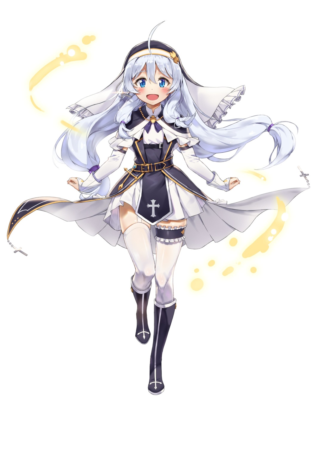 garter nun soul_worker stella_unibell tagme thighhighs