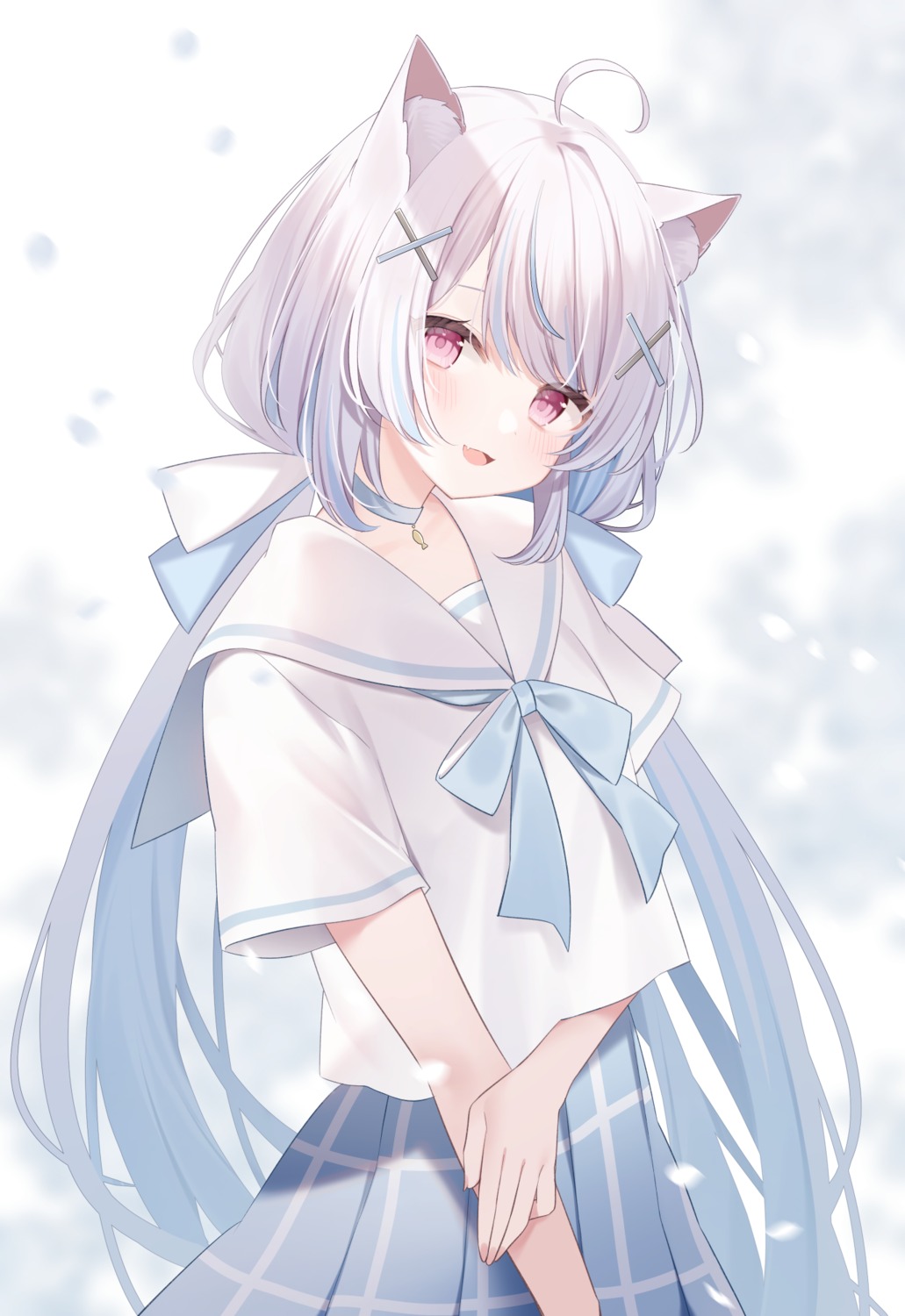 animal_ears nekomimi ragi_(diabolik_angle) seifuku shanoa_(vtuber) shanoa_asmr